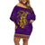 Anubis and Horus Family Matching Off Shoulder Short Dress and Hawaiian Shirt Egyptian God Purple - Wonder Print Shop