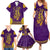 Anubis and Horus Family Matching Summer Maxi Dress and Hawaiian Shirt Egyptian God Purple - Wonder Print Shop