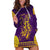 Anubis and Horus Hoodie Dress Egyptian God Purple - Wonder Print Shop