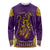 Anubis and Horus Long Sleeve Shirt Egyptian God Purple - Wonder Print Shop