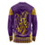 Anubis and Horus Long Sleeve Shirt Egyptian God Purple - Wonder Print Shop