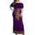 Anubis and Horus Off Shoulder Maxi Dress Egyptian God Purple - Wonder Print Shop