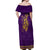 Anubis and Horus Off Shoulder Maxi Dress Egyptian God Purple - Wonder Print Shop