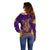 Anubis and Horus Off Shoulder Sweater Egyptian God Purple - Wonder Print Shop