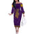 Anubis and Horus Off The Shoulder Long Sleeve Dress Egyptian God Purple - Wonder Print Shop