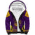 Anubis and Horus Sherpa Hoodie Egyptian God Purple