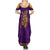 Anubis and Horus Summer Maxi Dress Egyptian God Purple