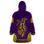 Anubis and Horus Wearable Blanket Hoodie Egyptian God Purple