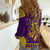 Anubis and Horus Women Casual Shirt Egyptian God Purple