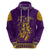 Anubis and Horus Zip Hoodie Egyptian God Purple