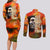 Reggae Legend Bob Couples Matching Long Sleeve Bodycon Dress and Long Sleeve Button Shirt Retro Style - Wonder Print Shop