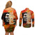 Reggae Legend Bob Couples Matching Off Shoulder Short Dress and Long Sleeve Button Shirt Retro Style - Wonder Print Shop