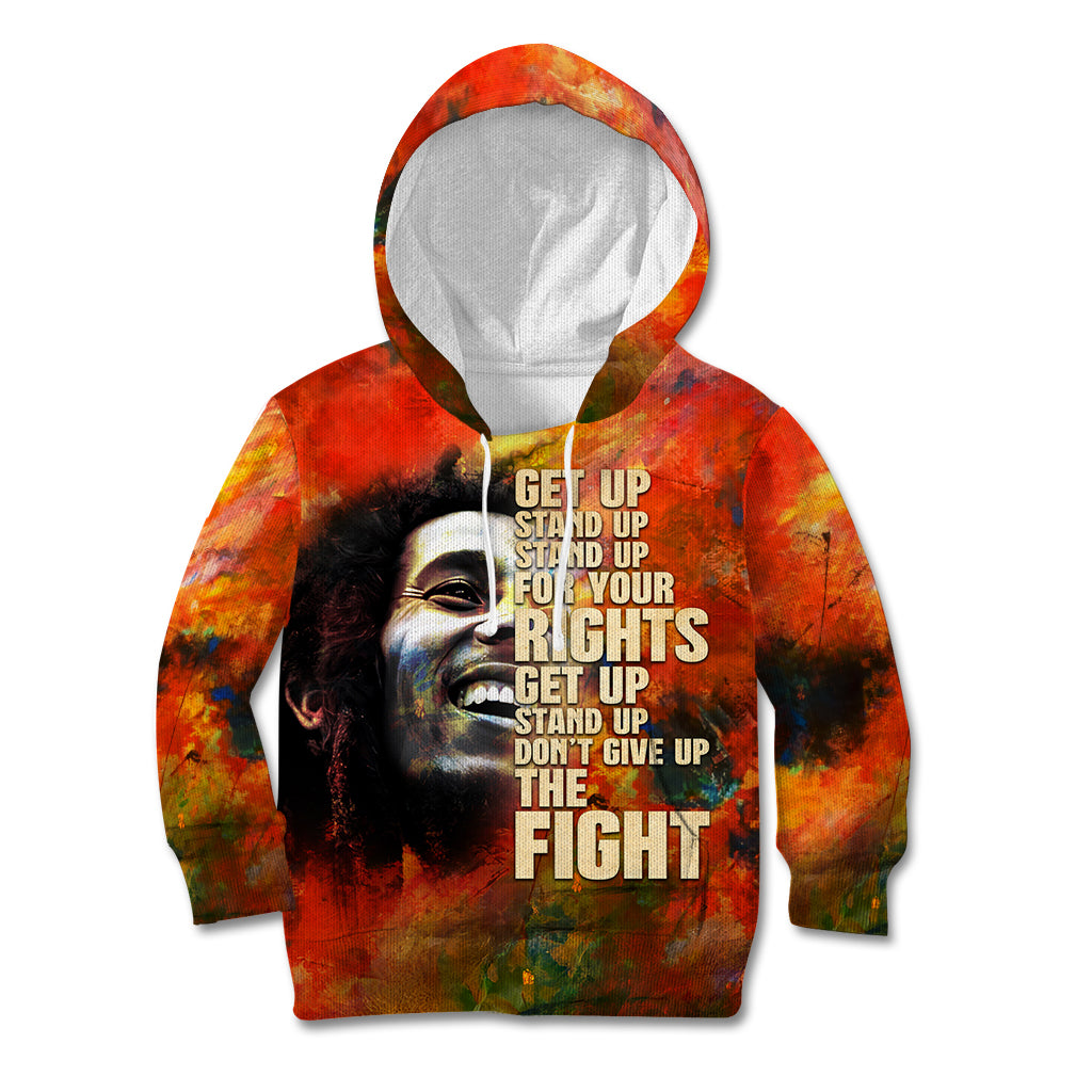 Reggae Legend Bob Kid Hoodie Retro Style - Wonder Print Shop