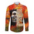 Reggae Legend Bob Long Sleeve Button Shirt Retro Style - Wonder Print Shop