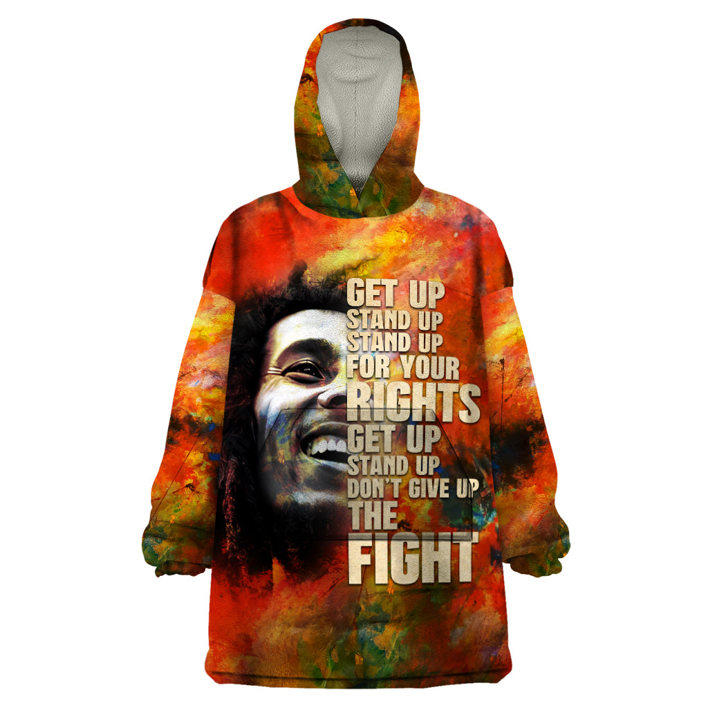 Reggae Bob Marley Wearable Blanket Hoodie Retro Style