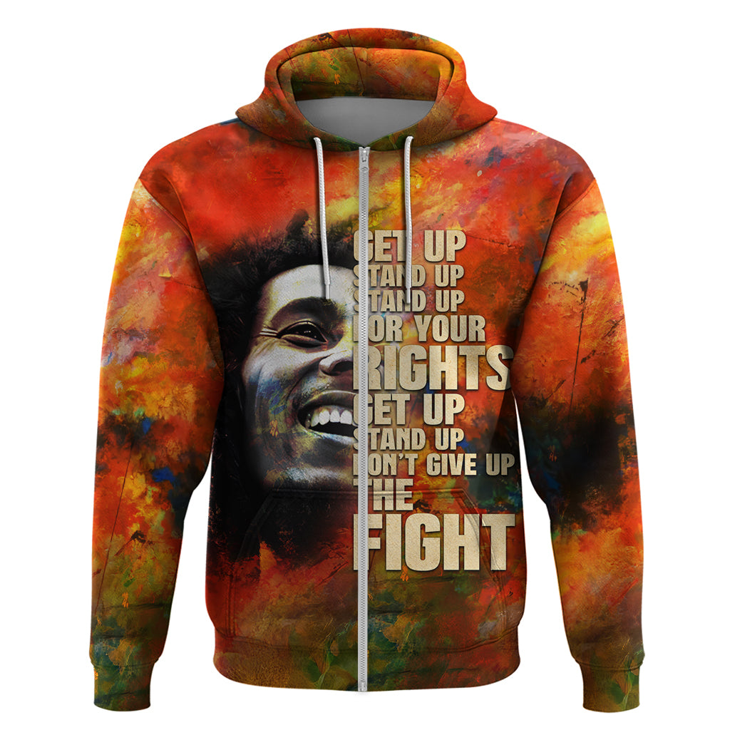 Reggae Bob Marley Zip Hoodie Retro Style