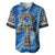 Ankh On Blue Baseball Jersey Pan African - Wonder Print Shop