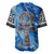 Ankh On Blue Baseball Jersey Pan African - Wonder Print Shop