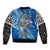 Ankh On Blue Bomber Jacket Pan African