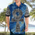 Ankh On Blue Hawaiian Shirt Pan African