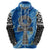 Ankh On Blue Zip Hoodie Pan African