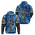 Ankh On Blue Zip Hoodie Pan African