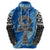 Ankh On Blue Zip Hoodie Pan African