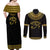 Eyes Of Horus Couples Matching Off Shoulder Maxi Dress and Long Sleeve Button Shirt Egyptian Art - Wonder Print Shop