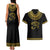 Eyes Of Horus Couples Matching Tank Maxi Dress and Hawaiian Shirt Egyptian Art - Wonder Print Shop