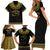 Eyes Of Horus Family Matching Short Sleeve Bodycon Dress and Hawaiian Shirt Egyptian Art - Wonder Print Shop