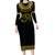 Eyes Of Horus Long Sleeve Bodycon Dress Egyptian Art