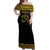 Eyes Of Horus Off Shoulder Maxi Dress Egyptian Art