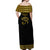 Eyes Of Horus Off Shoulder Maxi Dress Egyptian Art