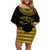 Eyes Of Horus Off Shoulder Short Dress Egyptian Art