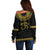 Eyes Of Horus Off Shoulder Sweater Egyptian Art