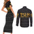 Personalized Truth Know Thyself Couples Matching Short Sleeve Bodycon Dress and Long Sleeve Button Shirt Eye of Horus and Ankh - Wonder Print Shop