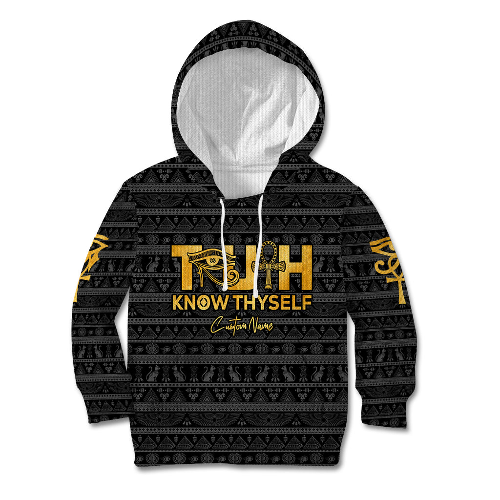 Personalized Truth Know Thyself Kid Hoodie Eye of Horus and Ankh - Wonder Print Shop