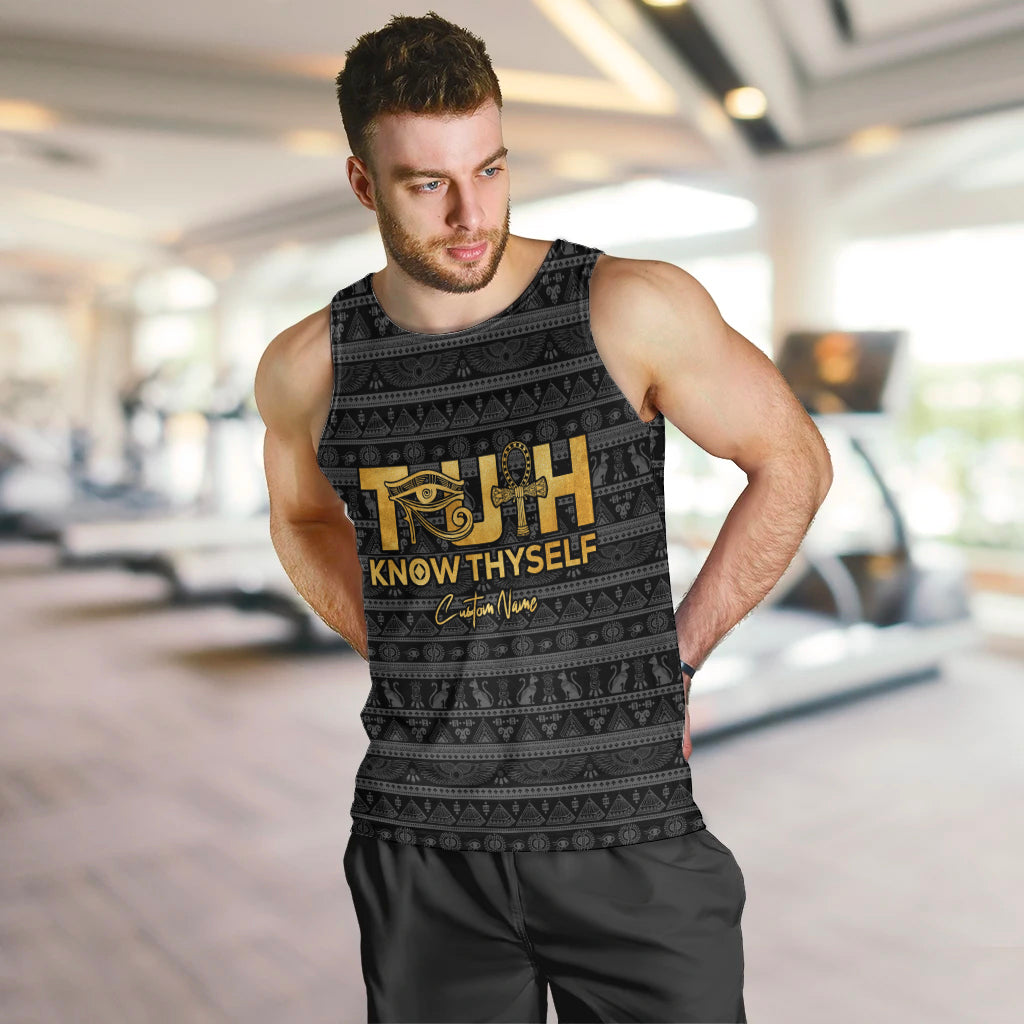 Personalized Truth Know Thyself Men Tank Top Eye of Horus and Ankh - Wonder Print Shop