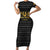 Personalized Truth Know Thyself Short Sleeve Bodycon Dress Eye of Horus and Ankh