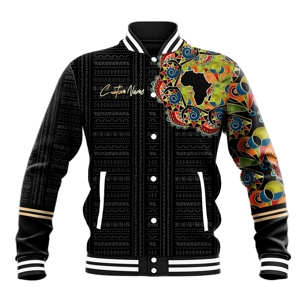 Personalized Sleeve African Pattern Baseball Jacket Multi-Colored - Wonder Print Shop