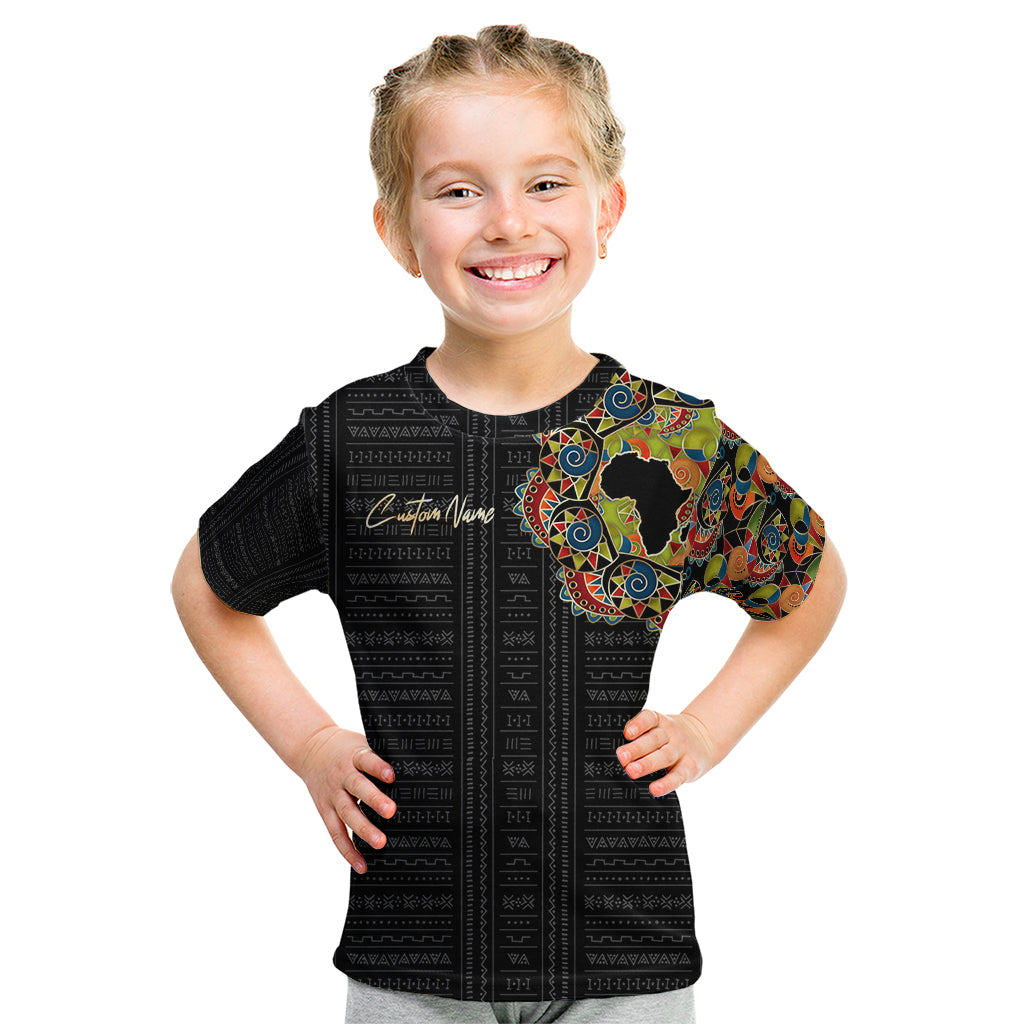 Personalized Sleeve African Pattern Kid T Shirt Multi-Colored