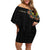 Personalized Sleeve African Pattern Off Shoulder Short Dress Multi-Colored