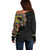 Personalized Sleeve African Pattern Off Shoulder Sweater Multi-Colored