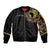 Personalized Sleeve African Pattern Sleeve Zip Bomber Jacket Multi-Colored