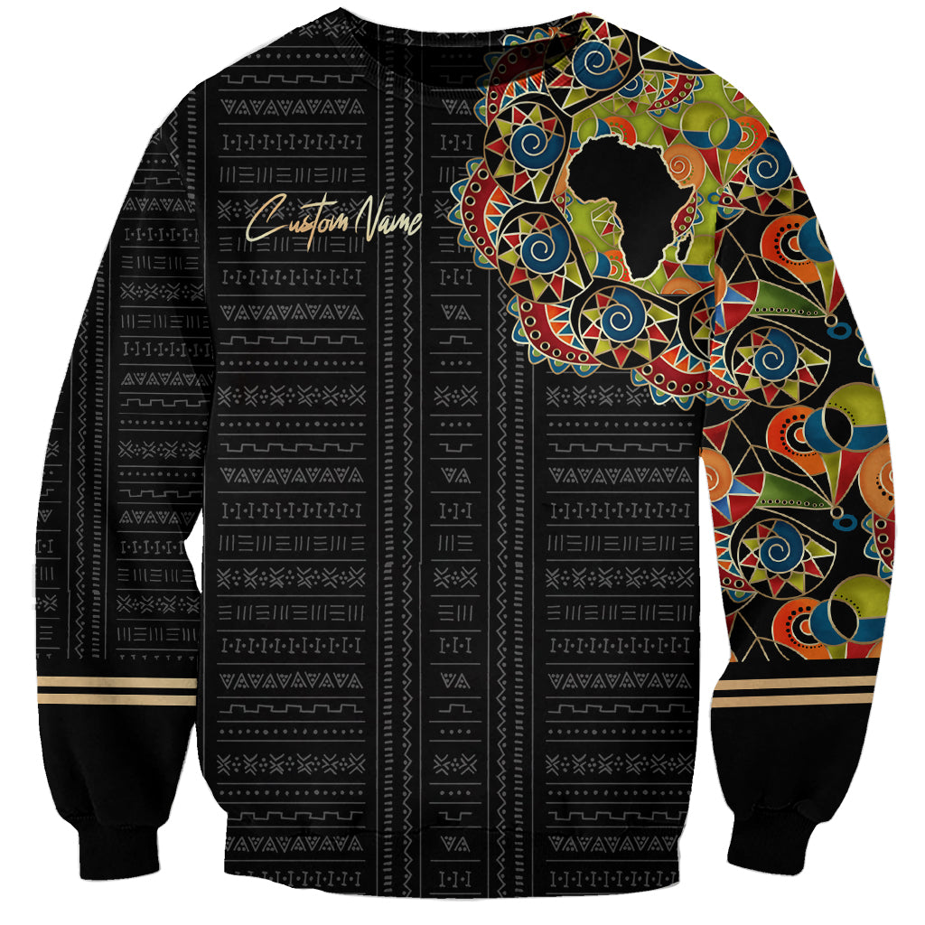 Personalized Sleeve African Pattern Sweatshirt Multi-Colored