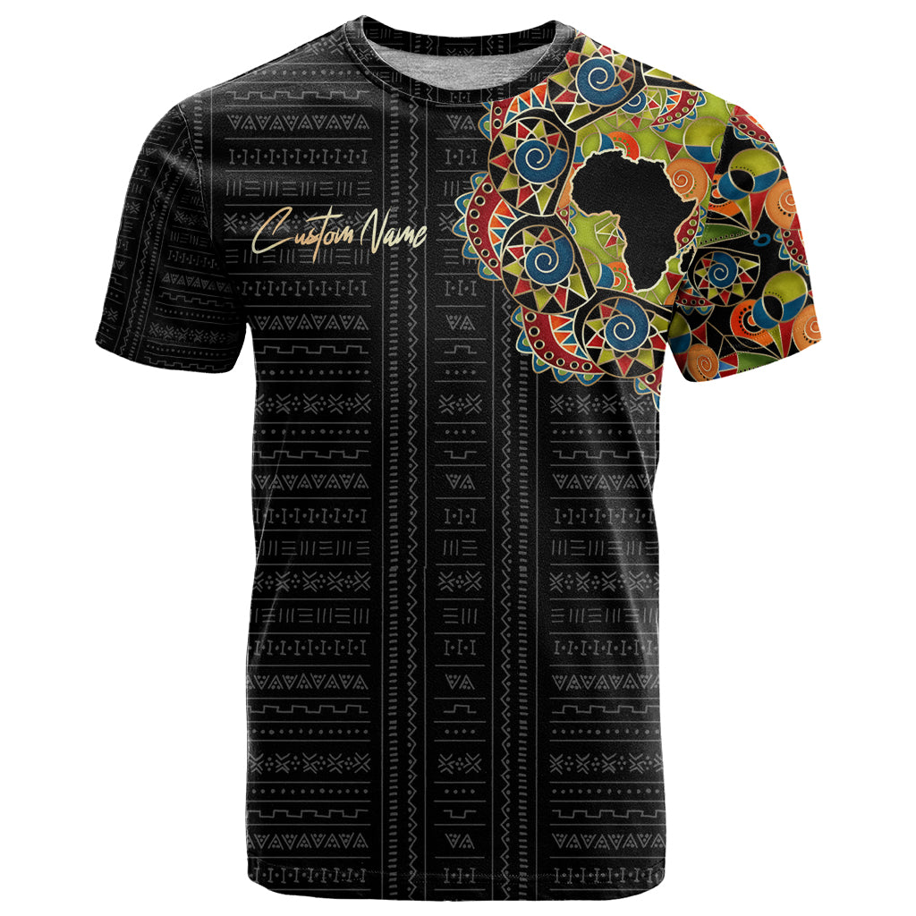 Personalized Sleeve African Pattern T Shirt Multi-Colored