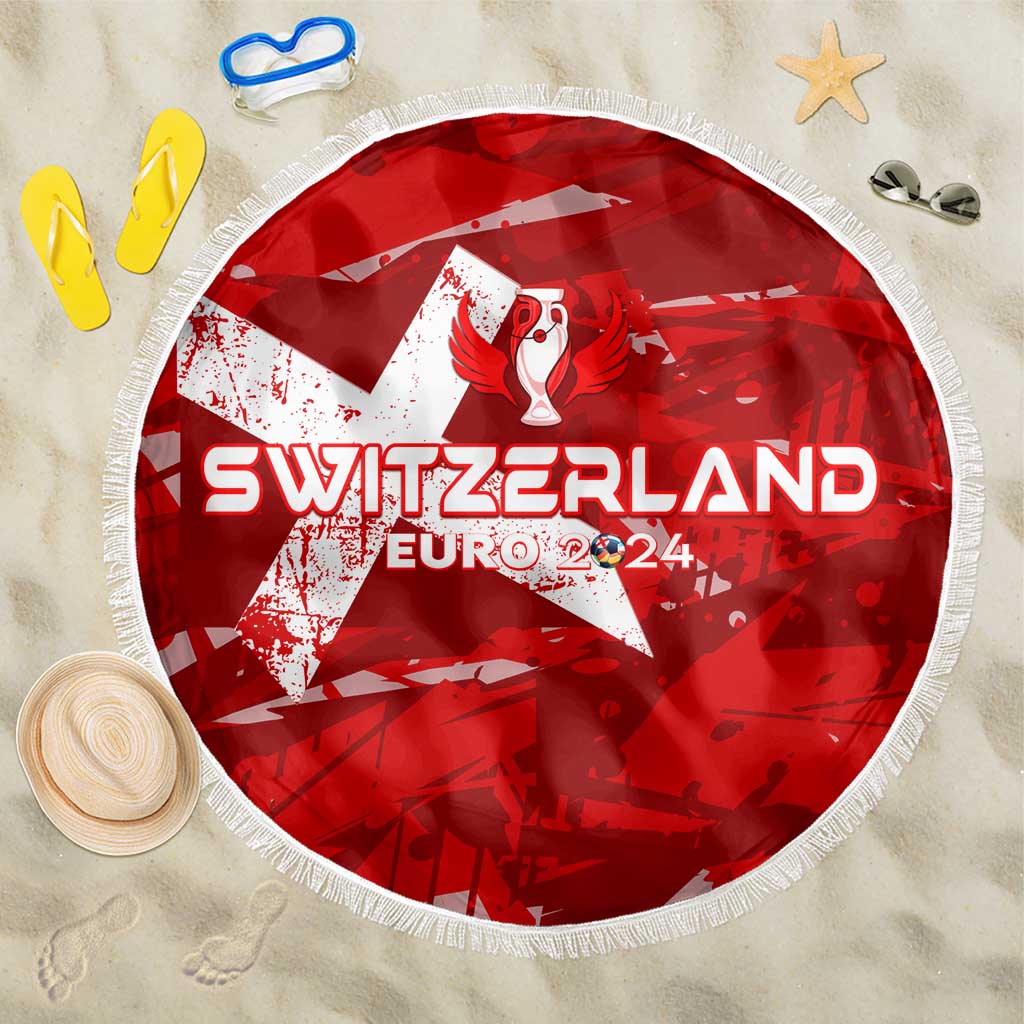 Switzerland Football 2024 Beach Blanket Trophy Wing Style - Wonder Print Shop