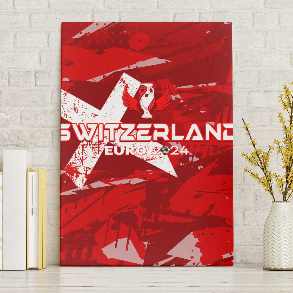 Switzerland Football 2024 Canvas Wall Art Trophy Wing Style - Wonder Print Shop