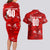 Personalized Switzerland Football 2024 Couples Matching Long Sleeve Bodycon Dress and Hawaiian Shirt Trophy Wing Style - Wonder Print Shop