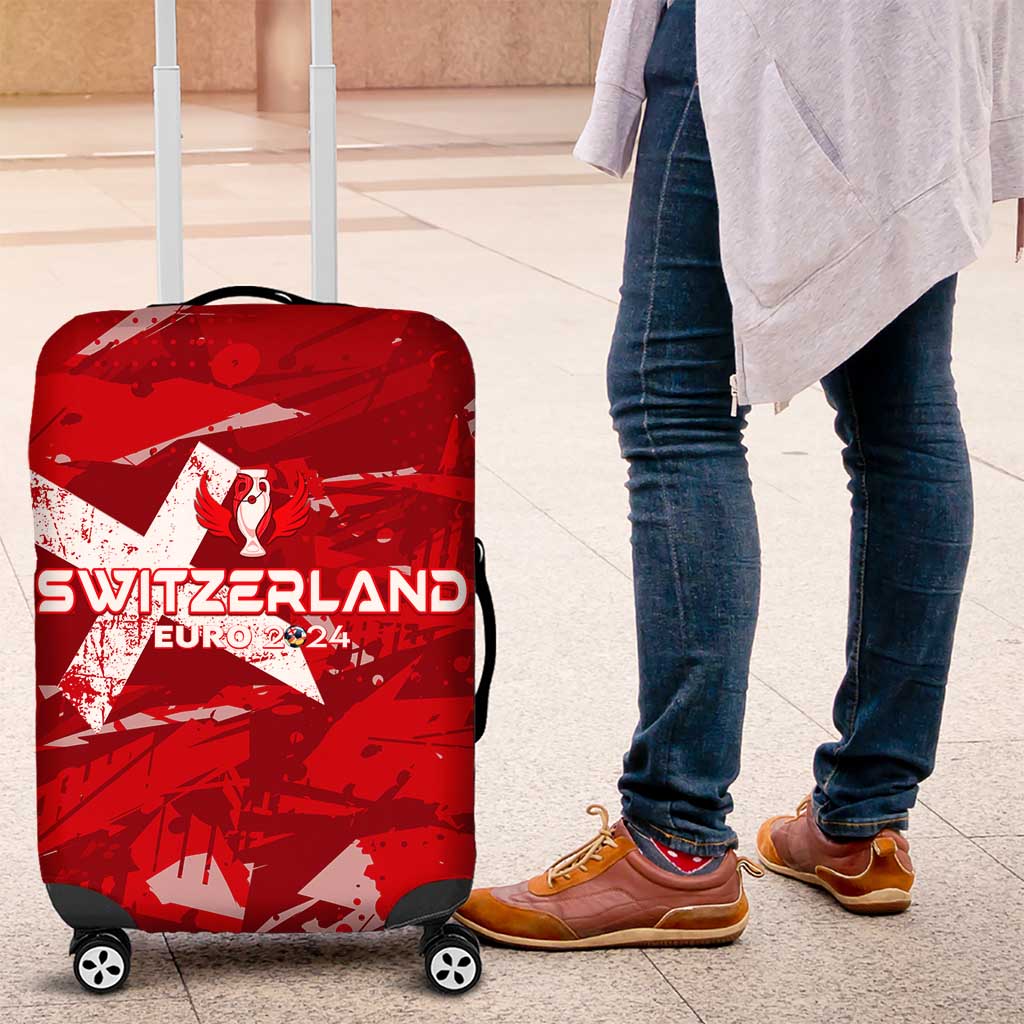 Switzerland Football 2024 Luggage Cover Trophy Wing Style - Wonder Print Shop